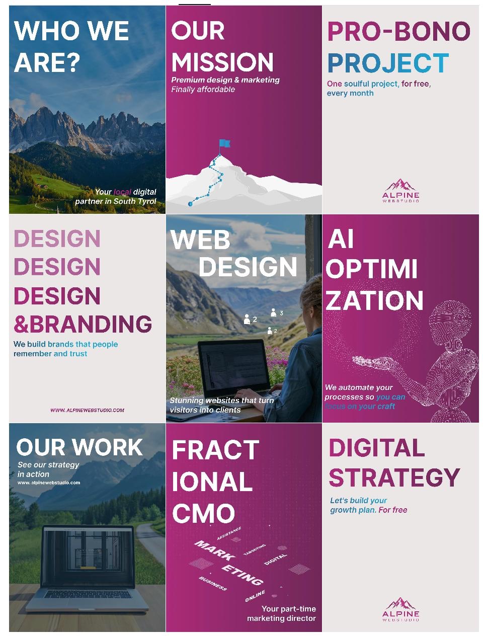 Alpine Web Studio Instagram feed grid