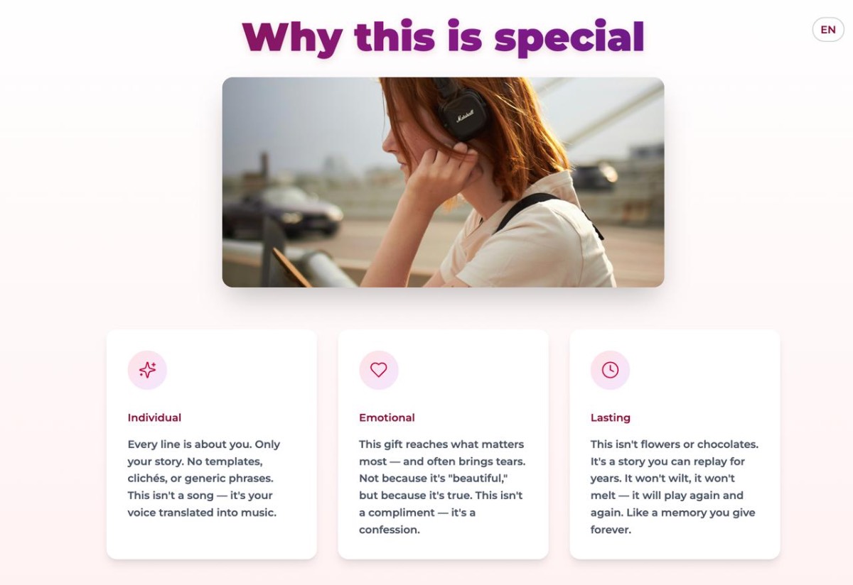 Why this is special — benefits section