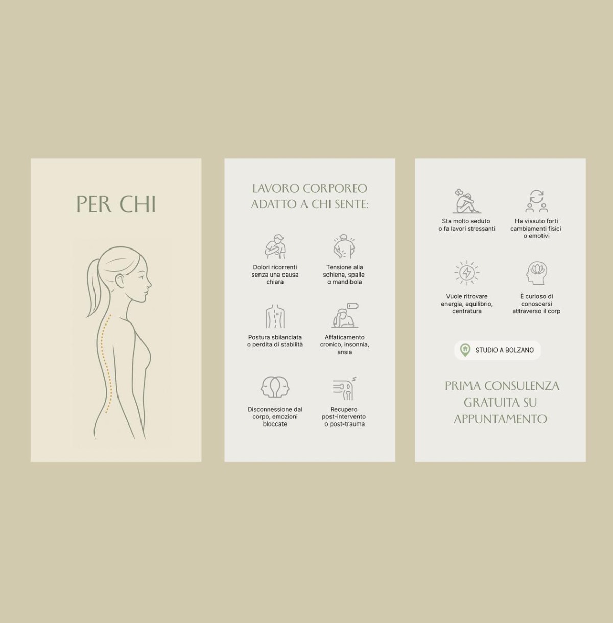 PER CHI — audience page and studio info