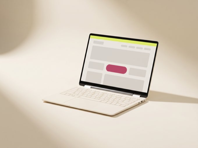 Una pagina web sullo schermo di un portatile