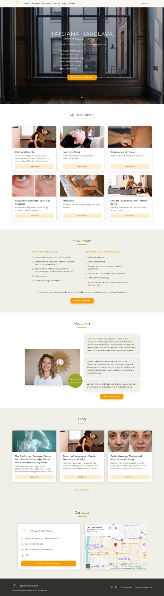 tatsianaharelava.com website screenshot