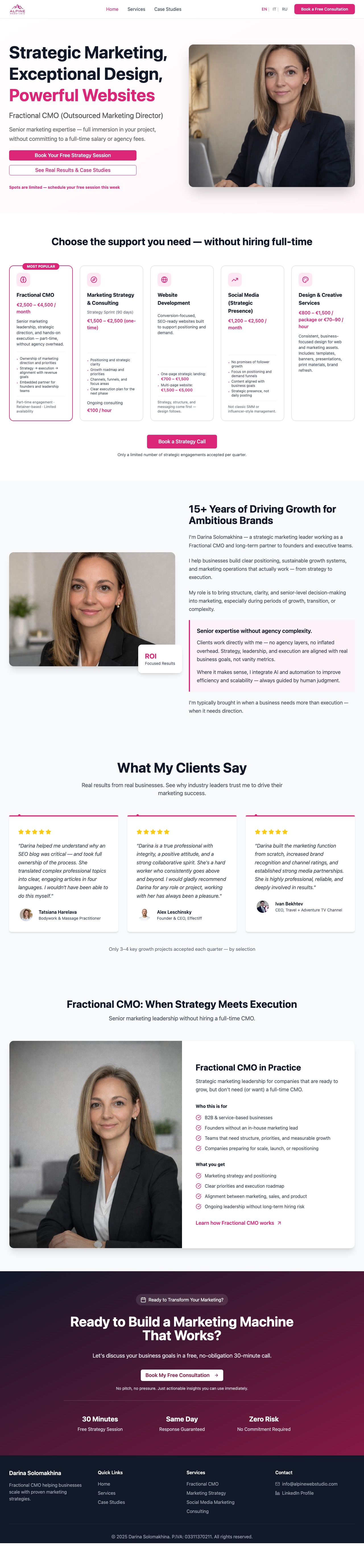 alpinewebstudio.com website screenshot