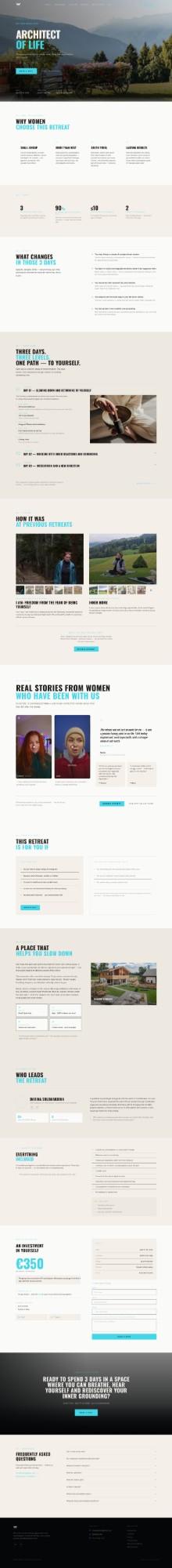 retreatinalps.com website screenshot